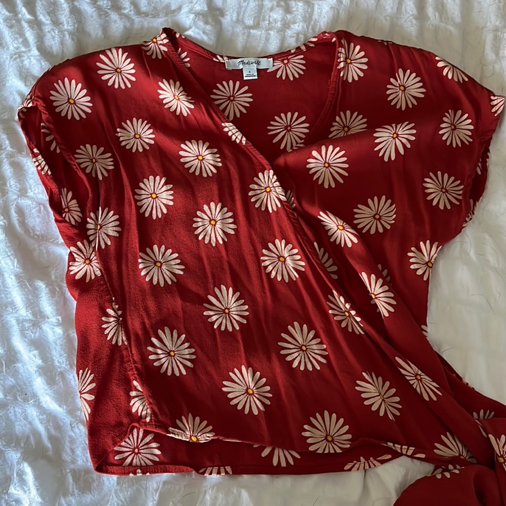 Madewell Floral Wrap Top